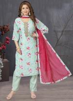 Sky blue Soft Silk Festival Wear Resham Work Readymade Salwar Suit